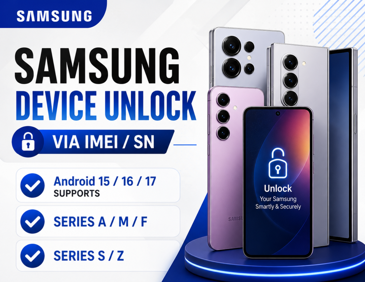 ⭐️SAMSUNG FRP Unlock (Series S & Z Fold & Flip) Android 15/16/17 & All Latest Security Supported [Premium Service] - Level 5 Pro✅️
