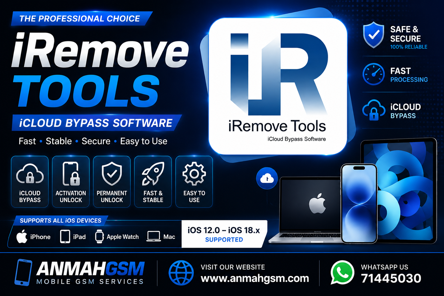 iRemove A12 + Bypass iPhone/iPad All Models Service Stable Unlimited Offer 24/7 INSTANT