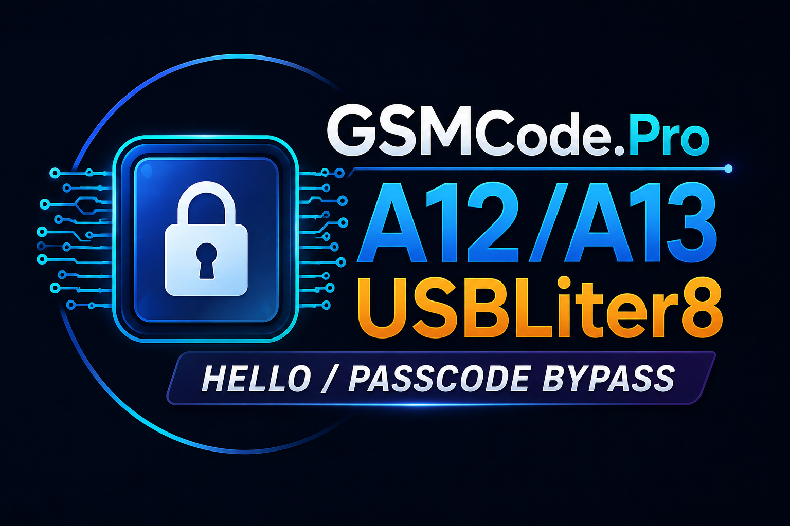 GSMCode.Pro A12/A13 USBLiter8 Hello/PassCode
